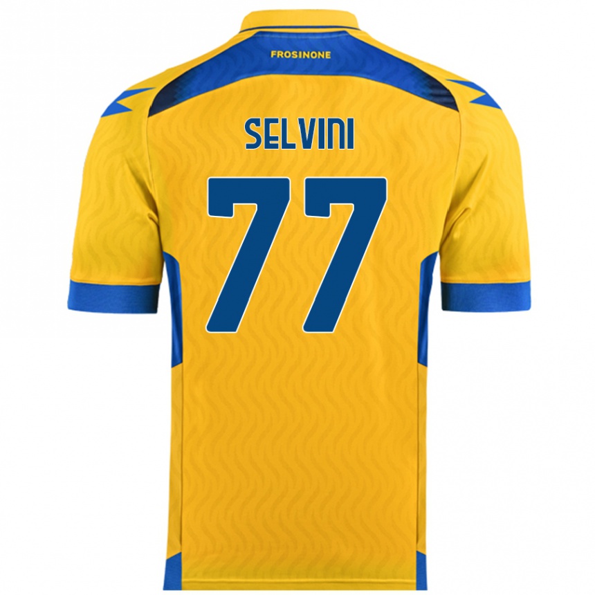 Niño Fútbol Camiseta Alessandro Selvini #77 Amarillo 1ª Equipación 2024/25