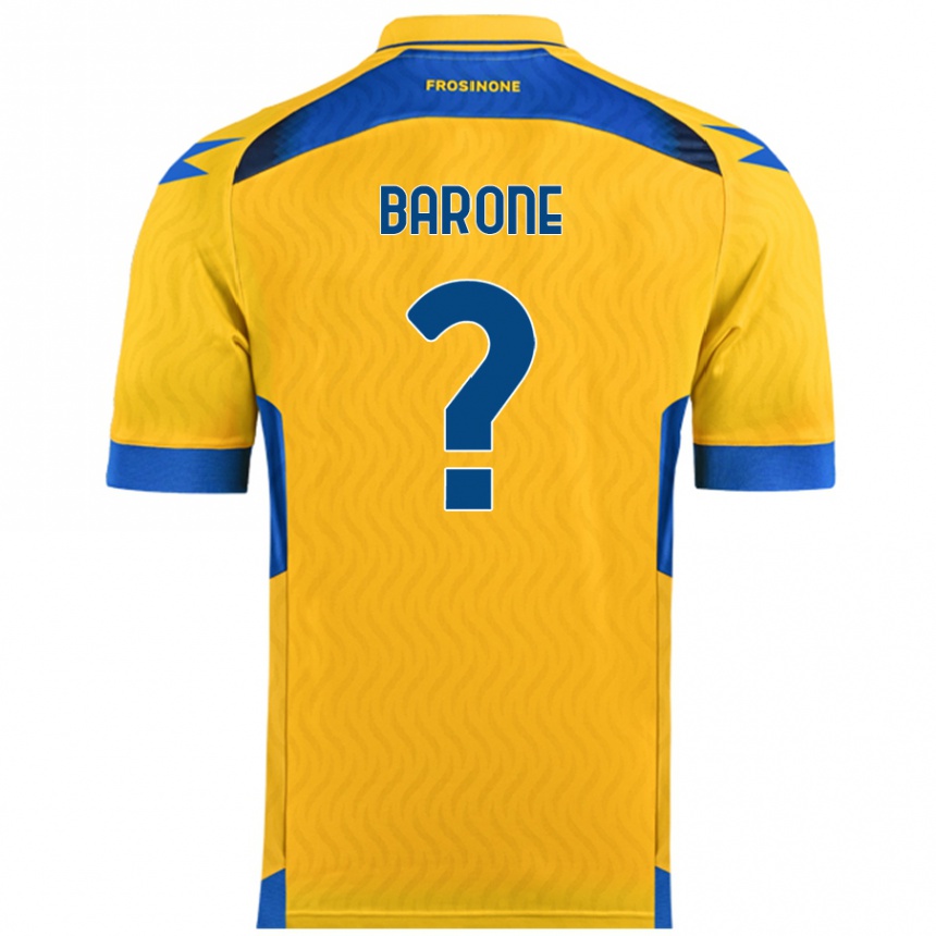 Niño Fútbol Camiseta Filippo Barone #0 Amarillo 1ª Equipación 2024/25