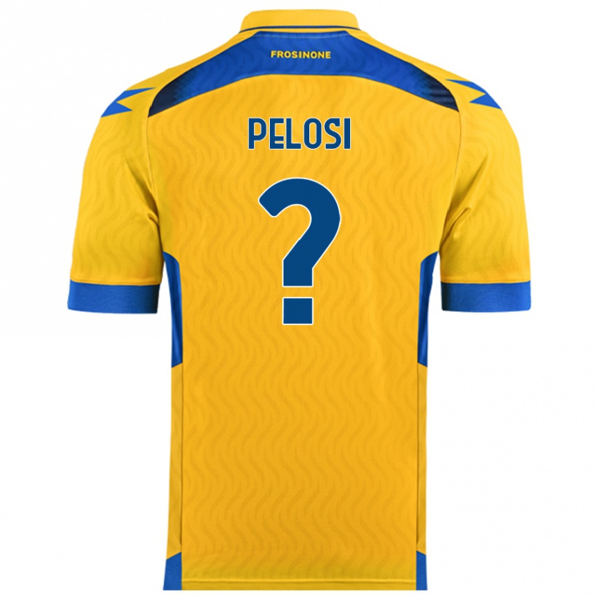 Niño Fútbol Camiseta Dario Pelosi #0 Amarillo 1ª Equipación 2024/25