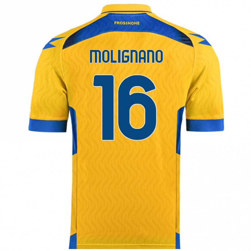 Niño Fútbol Camiseta Gaetano Molignano #16 Amarillo 1ª Equipación 2024/25