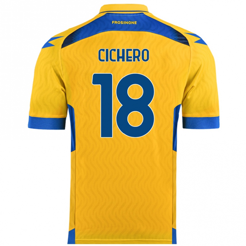 Niño Fútbol Camiseta Alejandro Cichero #18 Amarillo 1ª Equipación 2024/25