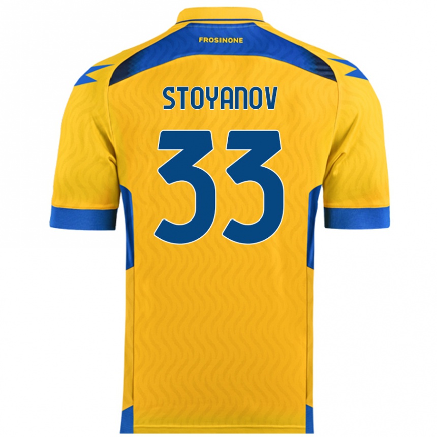 Niño Fútbol Camiseta Steliyan Stoyanov #33 Amarillo 1ª Equipación 2024/25