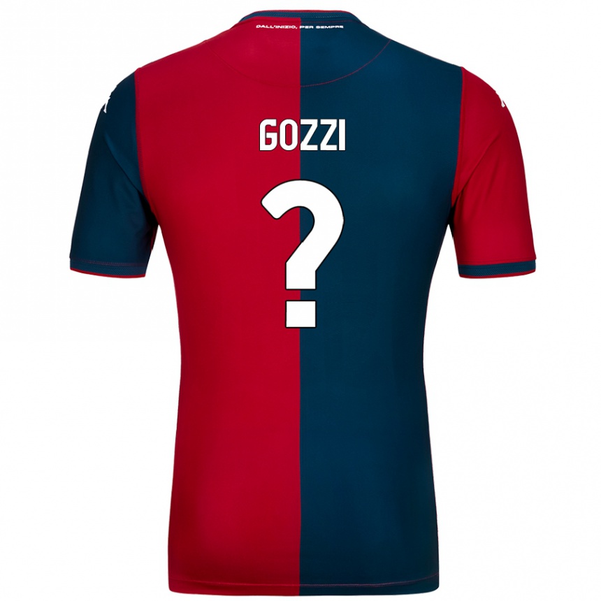 Niño Fútbol Camiseta Paolo Gozzi #0 Rojo Azul Oscuro 1ª Equipación 2024/25