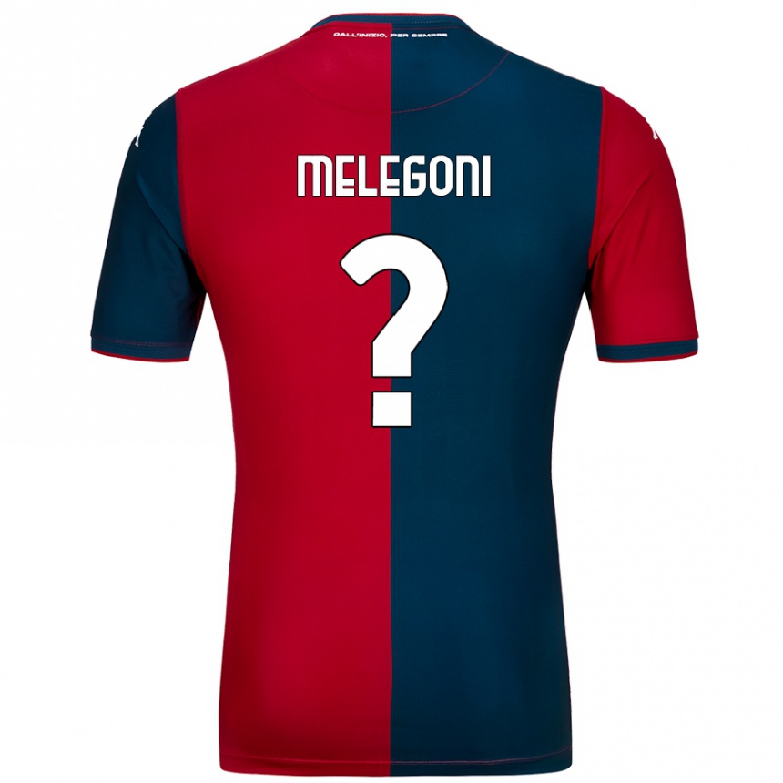 Niño Fútbol Camiseta Filippo Melegoni #0 Rojo Azul Oscuro 1ª Equipación 2024/25