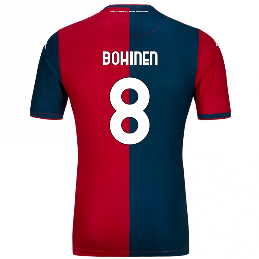 Niño Fútbol Camiseta Emil Bohinen #8 Rojo Azul Oscuro 1ª Equipación 2024/25