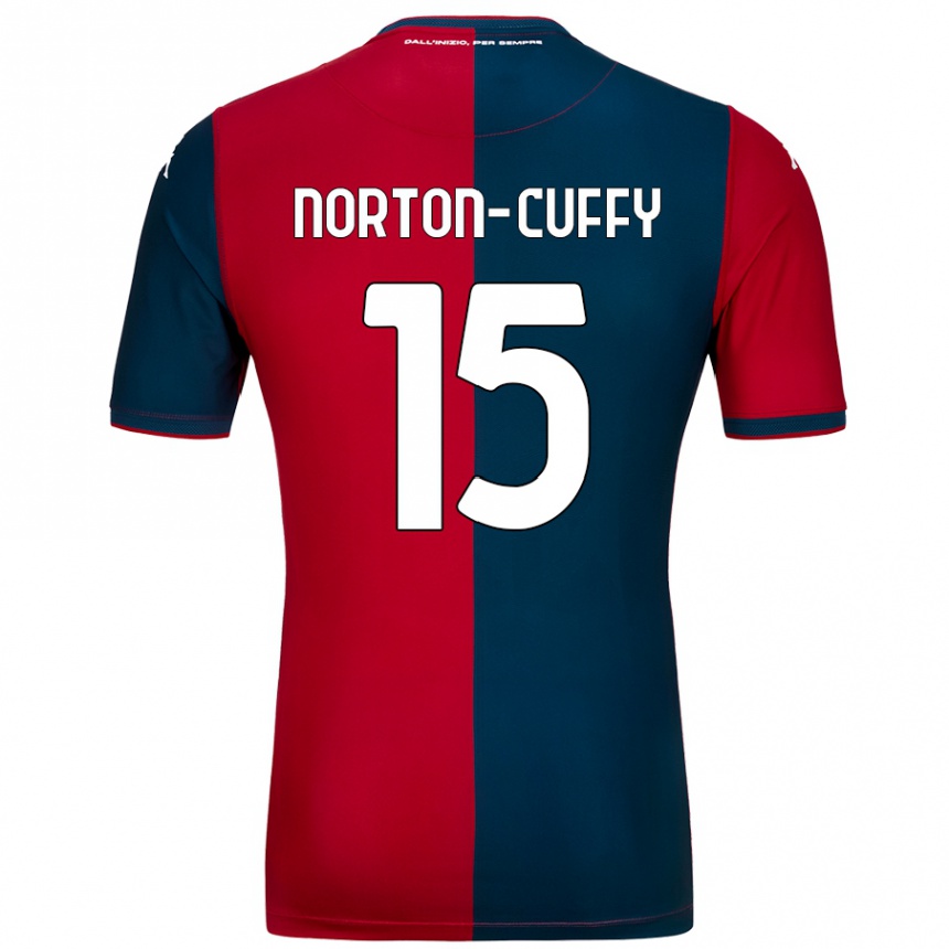 Niño Fútbol Camiseta Brooke Norton-Cuffy #15 Rojo Azul Oscuro 1ª Equipación 2024/25