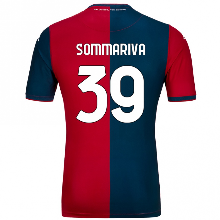 Niño Fútbol Camiseta Daniele Sommariva #39 Rojo Azul Oscuro 1ª Equipación 2024/25