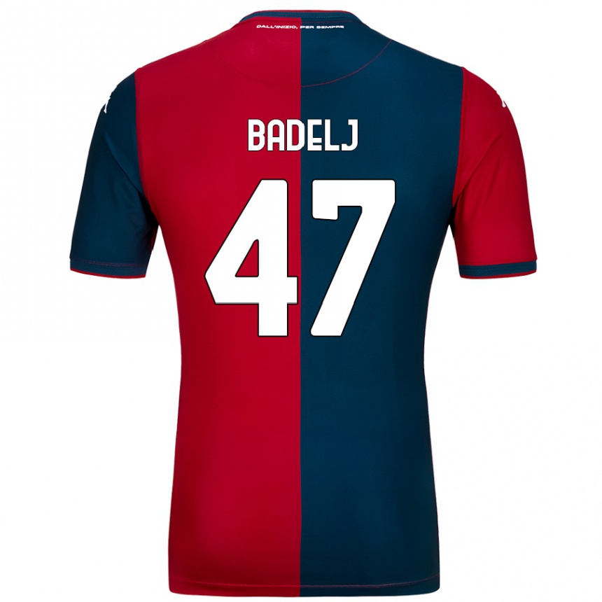 Niño Fútbol Camiseta Milan Badelj #47 Rojo Azul Oscuro 1ª Equipación 2024/25