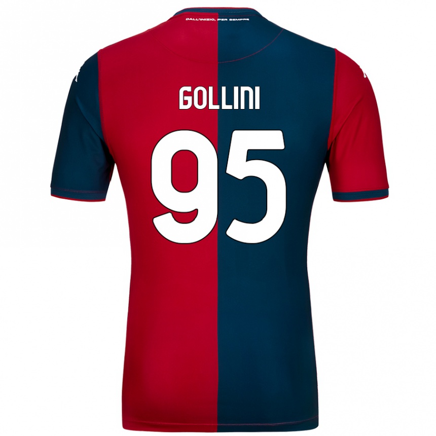 Niño Fútbol Camiseta Pierluigi Gollini #95 Rojo Azul Oscuro 1ª Equipación 2024/25