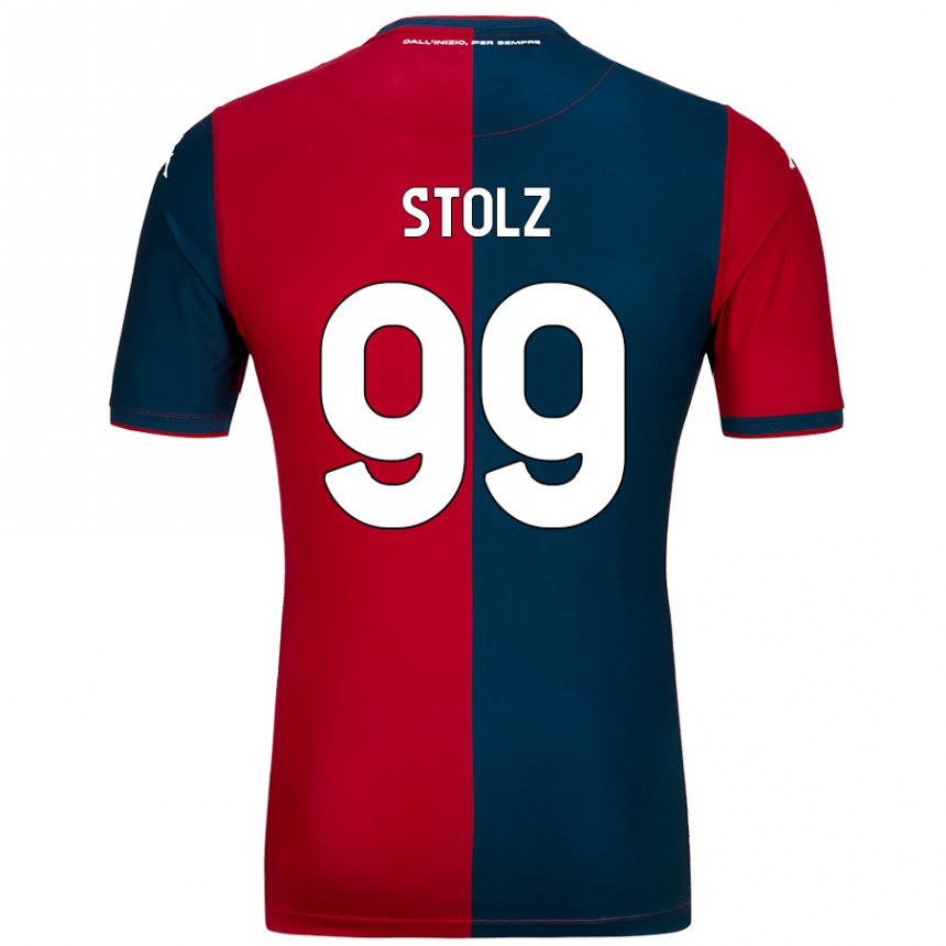 Niño Fútbol Camiseta Franz Stolz #99 Rojo Azul Oscuro 1ª Equipación 2024/25