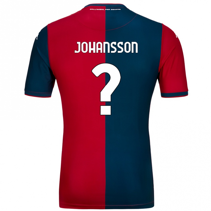 Niño Fútbol Camiseta Vincent Johansson #0 Rojo Azul Oscuro 1ª Equipación 2024/25