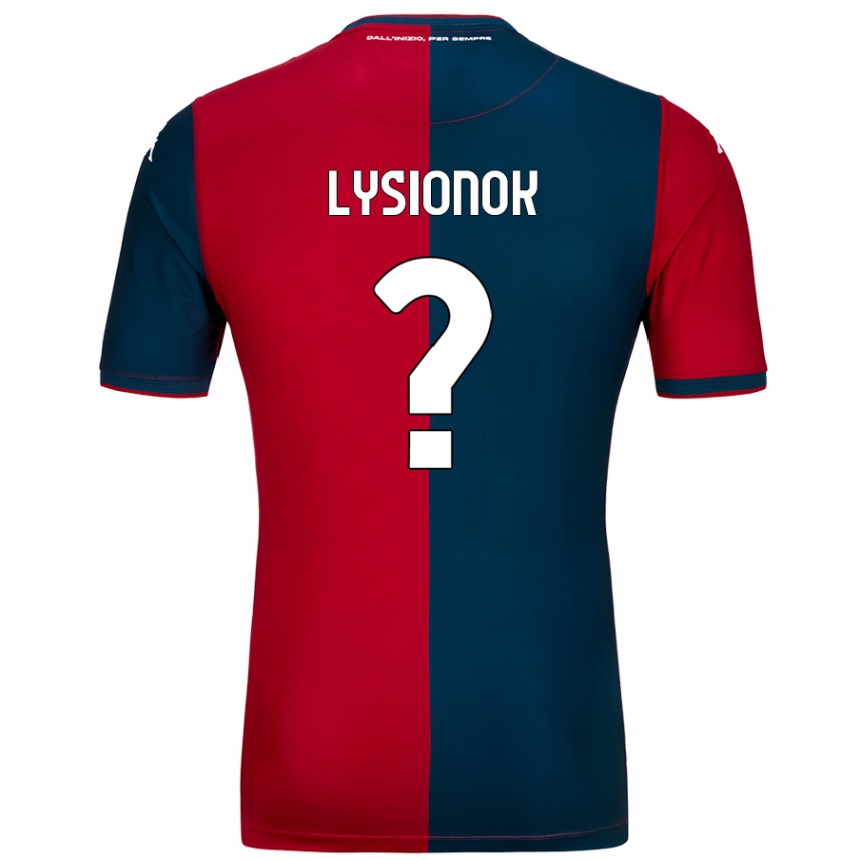 Niño Fútbol Camiseta Ernestas Lysionok #0 Rojo Azul Oscuro 1ª Equipación 2024/25