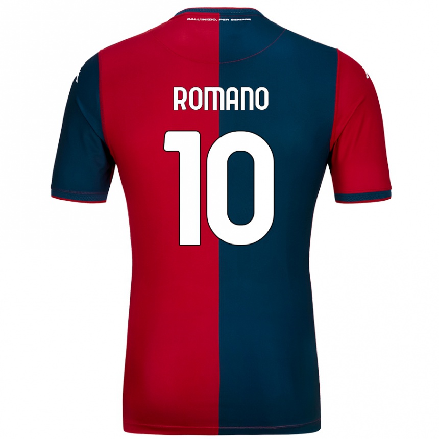 Niño Fútbol Camiseta Marco Romano #10 Rojo Azul Oscuro 1ª Equipación 2024/25