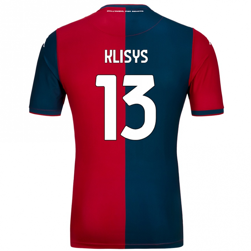 Niño Fútbol Camiseta Lukas Klisys #13 Rojo Azul Oscuro 1ª Equipación 2024/25