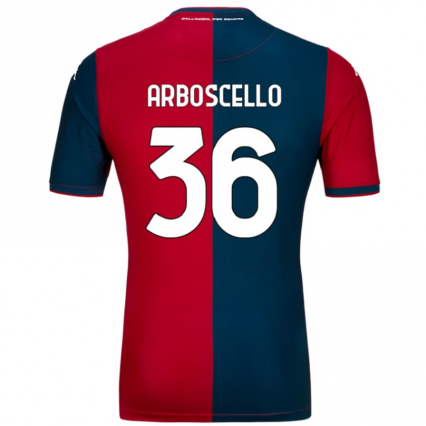 Niño Fútbol Camiseta Riccardo Arboscello #36 Rojo Azul Oscuro 1ª Equipación 2024/25