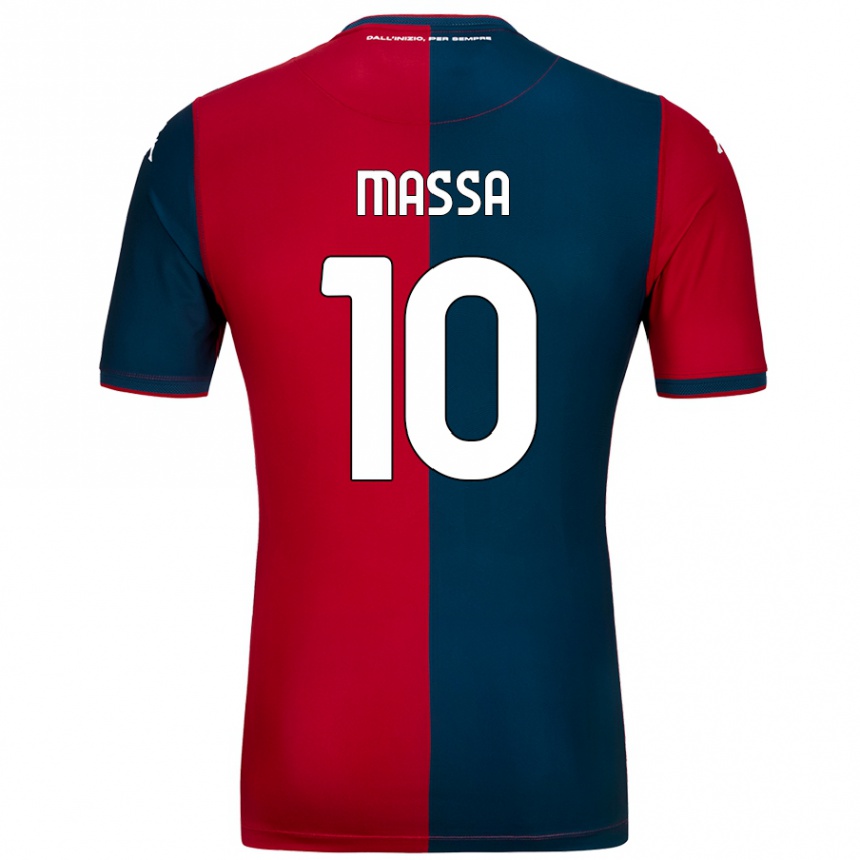 Niño Fútbol Camiseta Alessandra Massa #10 Rojo Azul Oscuro 1ª Equipación 2024/25