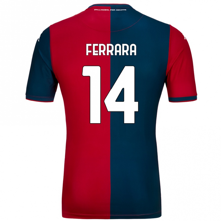 Niño Fútbol Camiseta Anastasia Ferrara #14 Rojo Azul Oscuro 1ª Equipación 2024/25