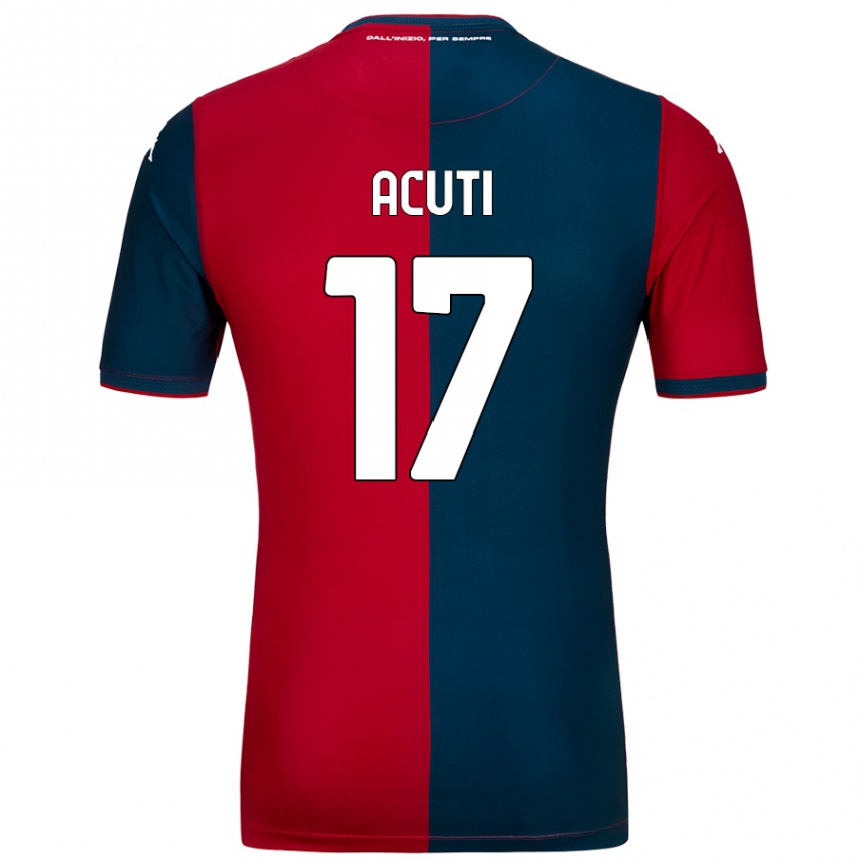 Niño Fútbol Camiseta Arianna Acuti #17 Rojo Azul Oscuro 1ª Equipación 2024/25