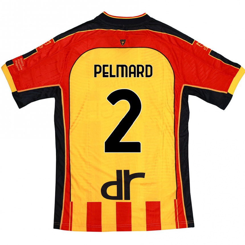 Niño Fútbol Camiseta Andy Pelmard #2 Amarillo Rojo 1ª Equipación 2024/25