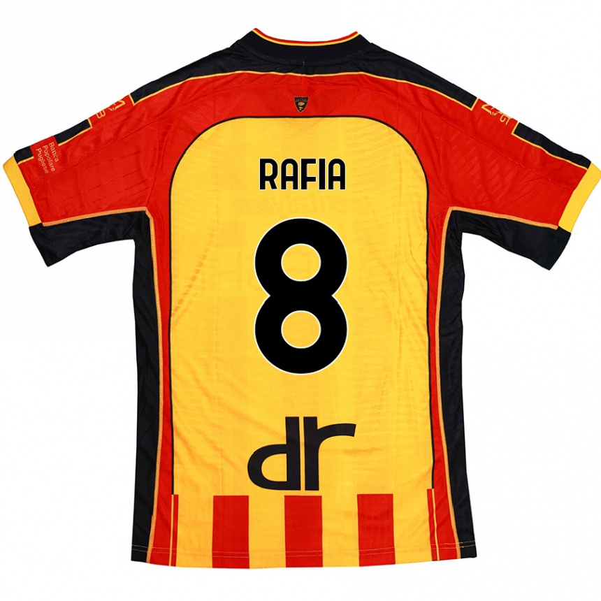 Niño Fútbol Camiseta Hamza Rafia #8 Amarillo Rojo 1ª Equipación 2024/25