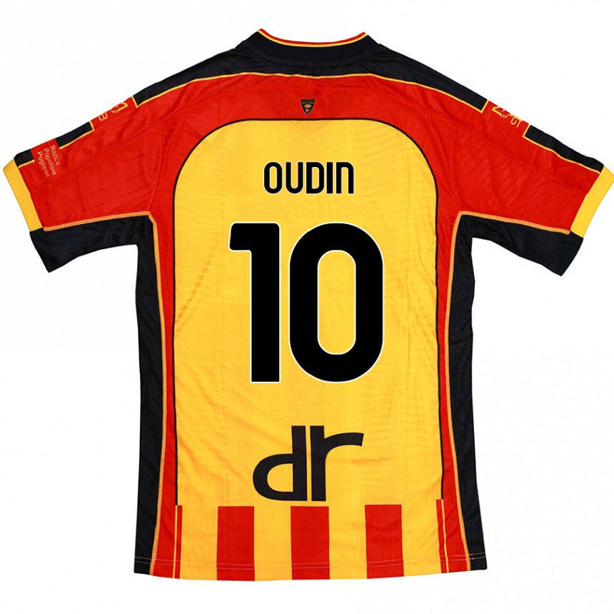 Niño Fútbol Camiseta Rémi Oudin #10 Amarillo Rojo 1ª Equipación 2024/25