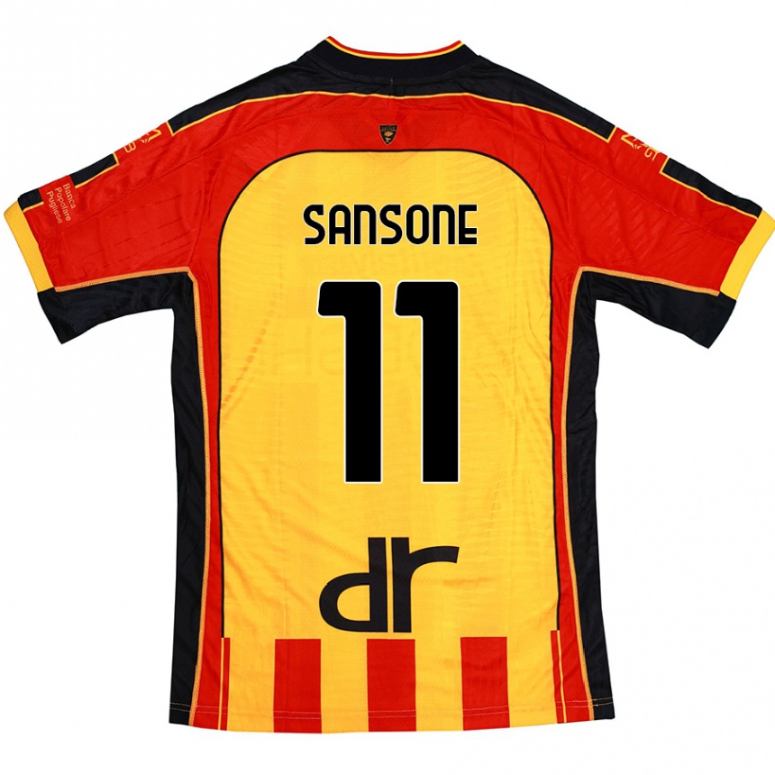 Niño Fútbol Camiseta Nicola Sansone #11 Amarillo Rojo 1ª Equipación 2024/25