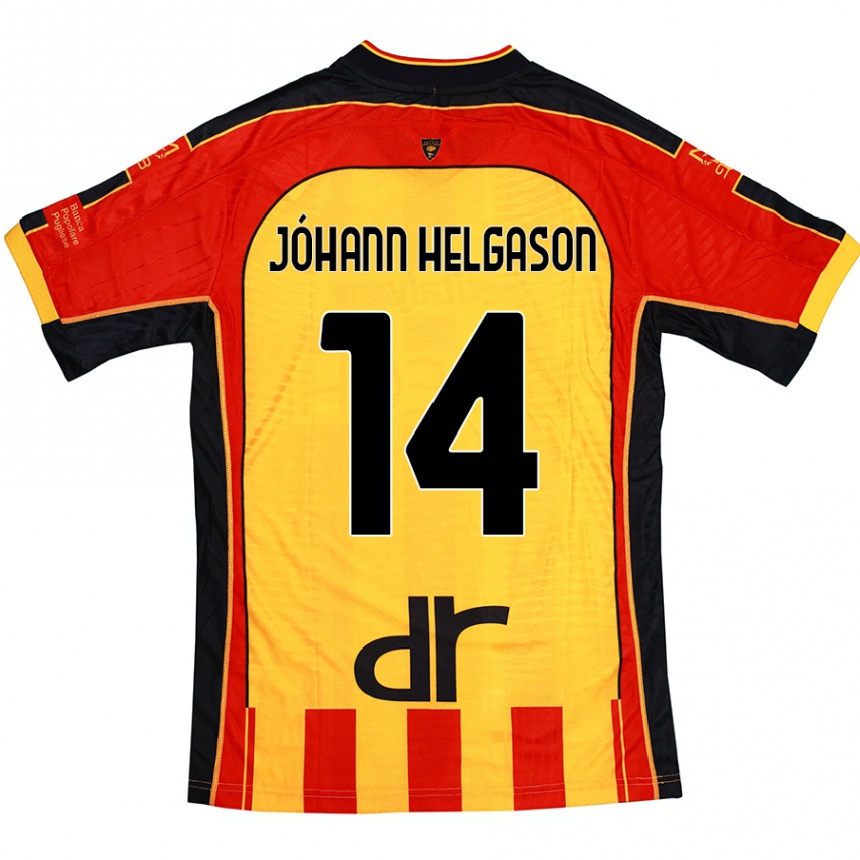 Niño Fútbol Camiseta Thórir Jóhann Helgason #14 Amarillo Rojo 1ª Equipación 2024/25