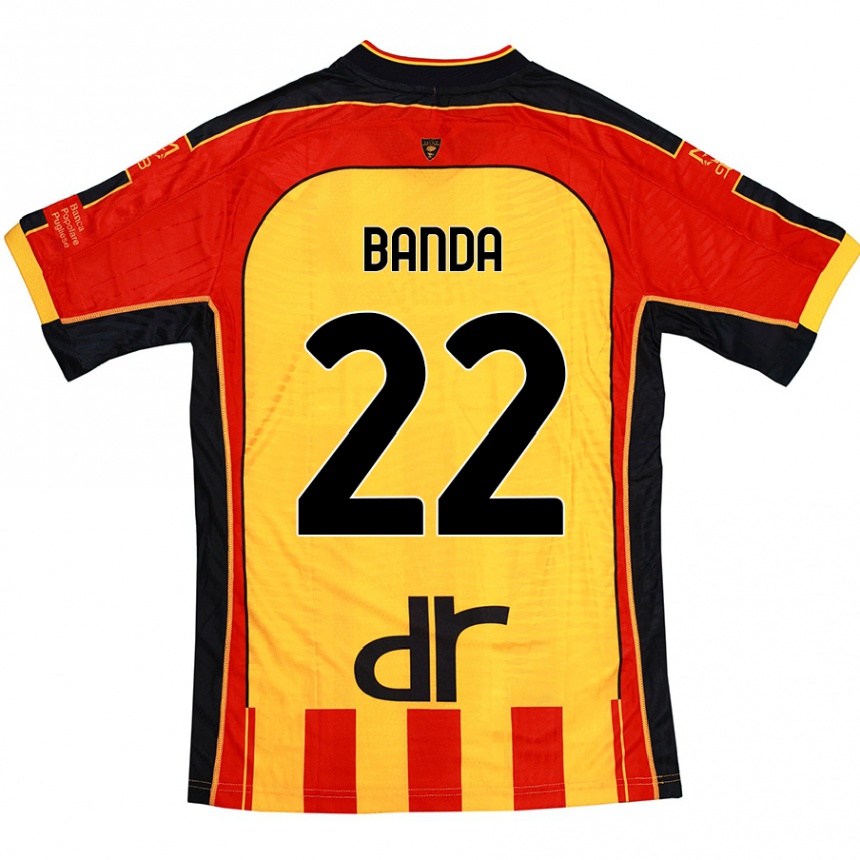 Niño Fútbol Camiseta Lameck Banda #22 Amarillo Rojo 1ª Equipación 2024/25