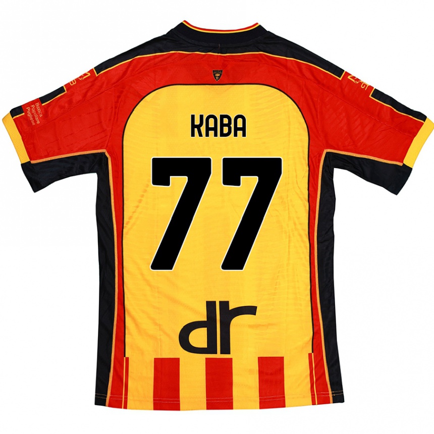 Niño Fútbol Camiseta Mohamed Kaba #77 Amarillo Rojo 1ª Equipación 2024/25