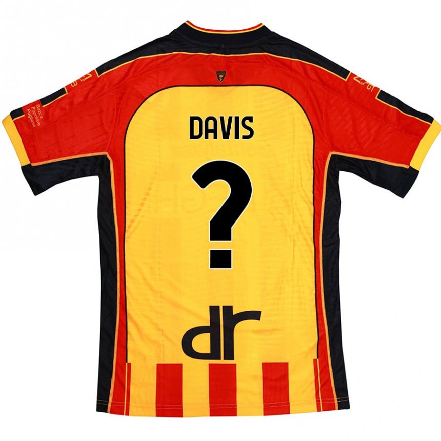 Niño Fútbol Camiseta Sammi Davis #0 Amarillo Rojo 1ª Equipación 2024/25