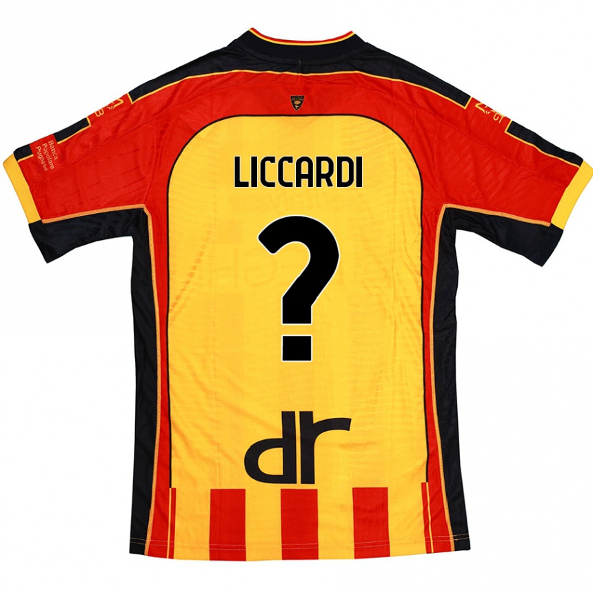 Niño Fútbol Camiseta Thomas Liccardi #0 Amarillo Rojo 1ª Equipación 2024/25