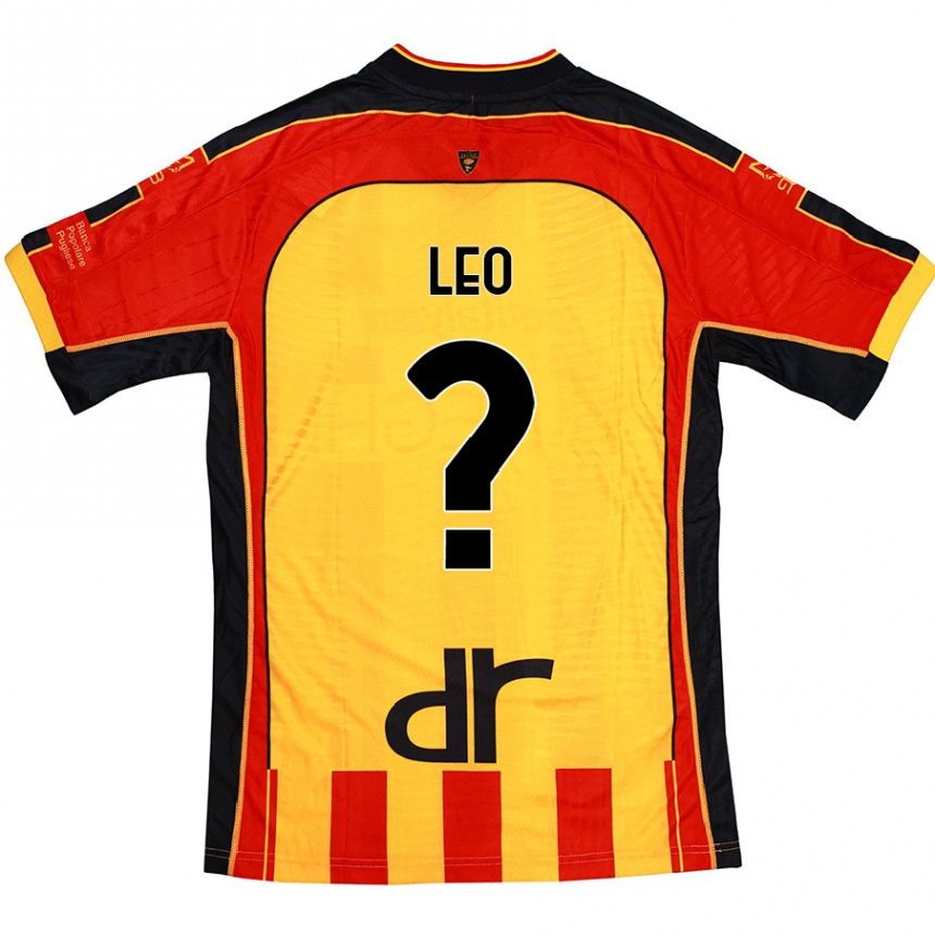 Niño Fútbol Camiseta Giulio Leo #0 Amarillo Rojo 1ª Equipación 2024/25