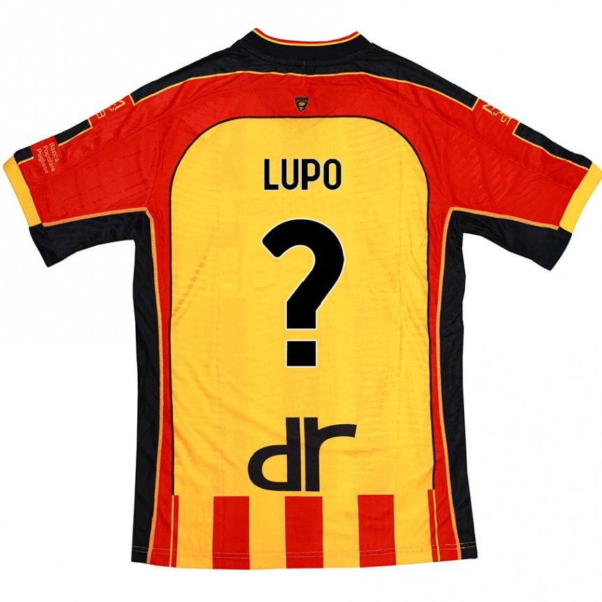 Niño Fútbol Camiseta Christian Lupo #0 Amarillo Rojo 1ª Equipación 2024/25