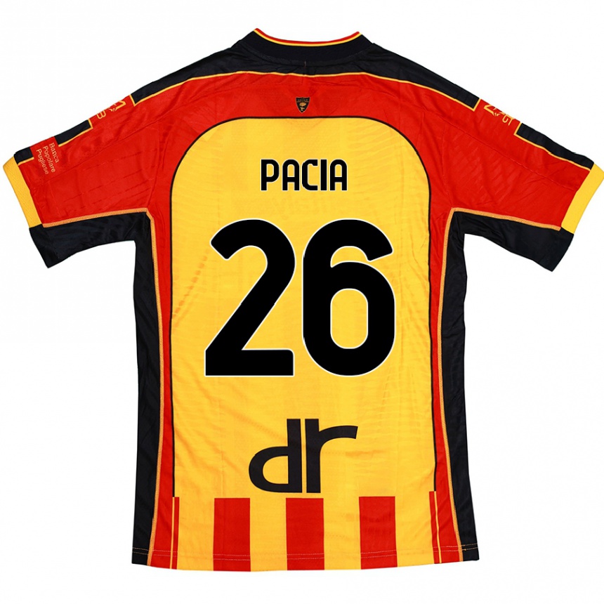 Niño Fútbol Camiseta Fabiano Pacia #26 Amarillo Rojo 1ª Equipación 2024/25