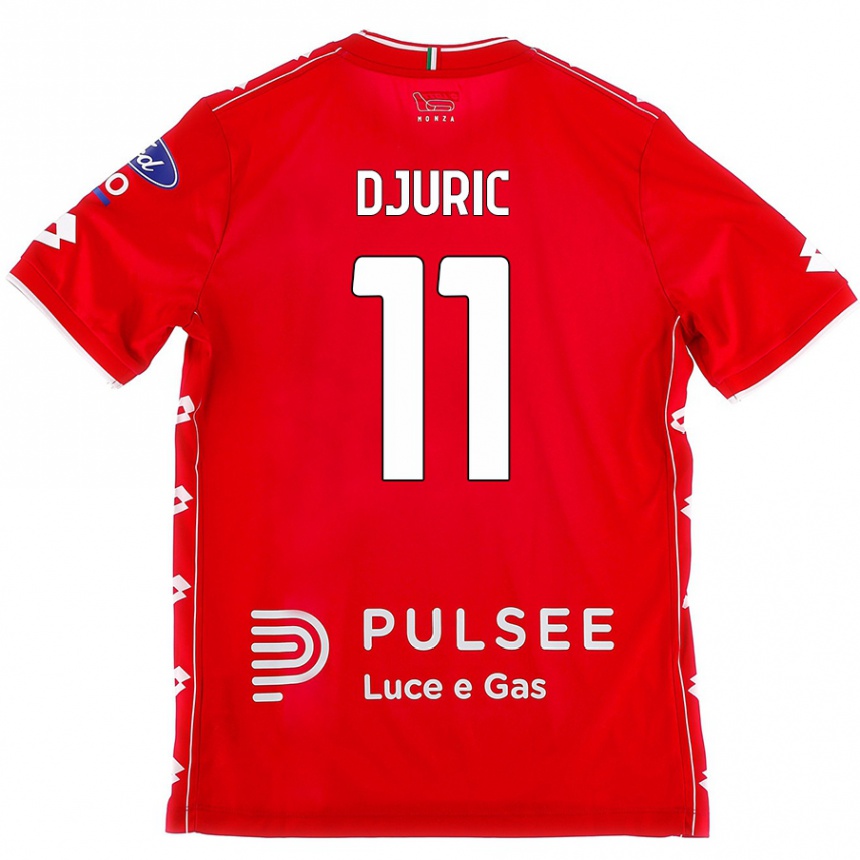 Niño Fútbol Camiseta Milan Djuric #11 Rojo Blanco 1ª Equipación 2024/25