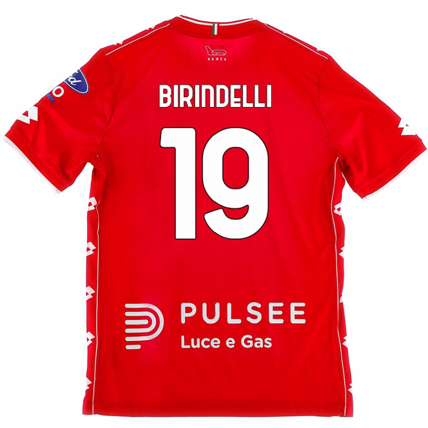 Niño Fútbol Camiseta Samuele Birindelli #19 Rojo Blanco 1ª Equipación 2024/25