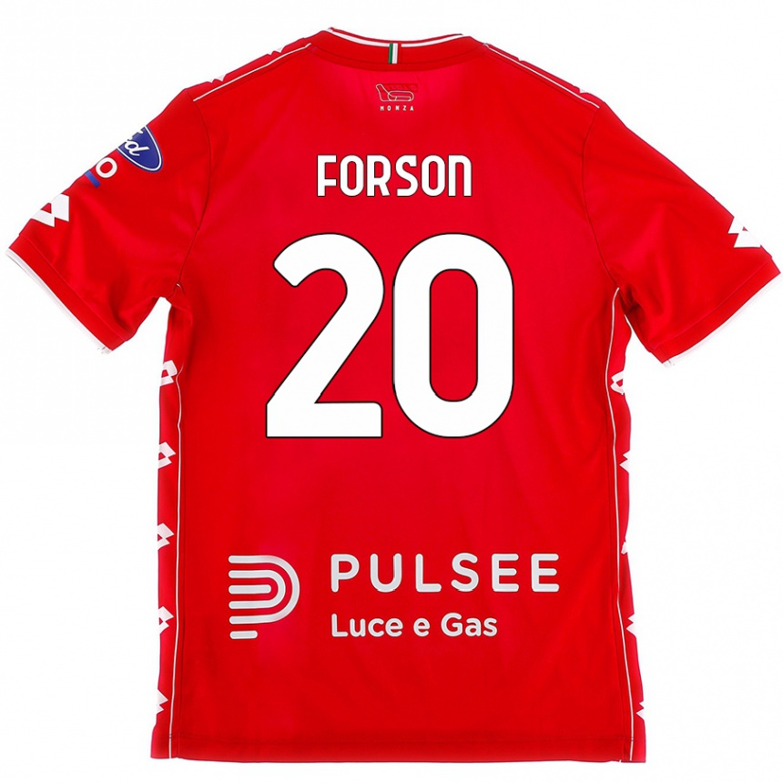 Niño Fútbol Camiseta Omari Forson #20 Rojo Blanco 1ª Equipación 2024/25