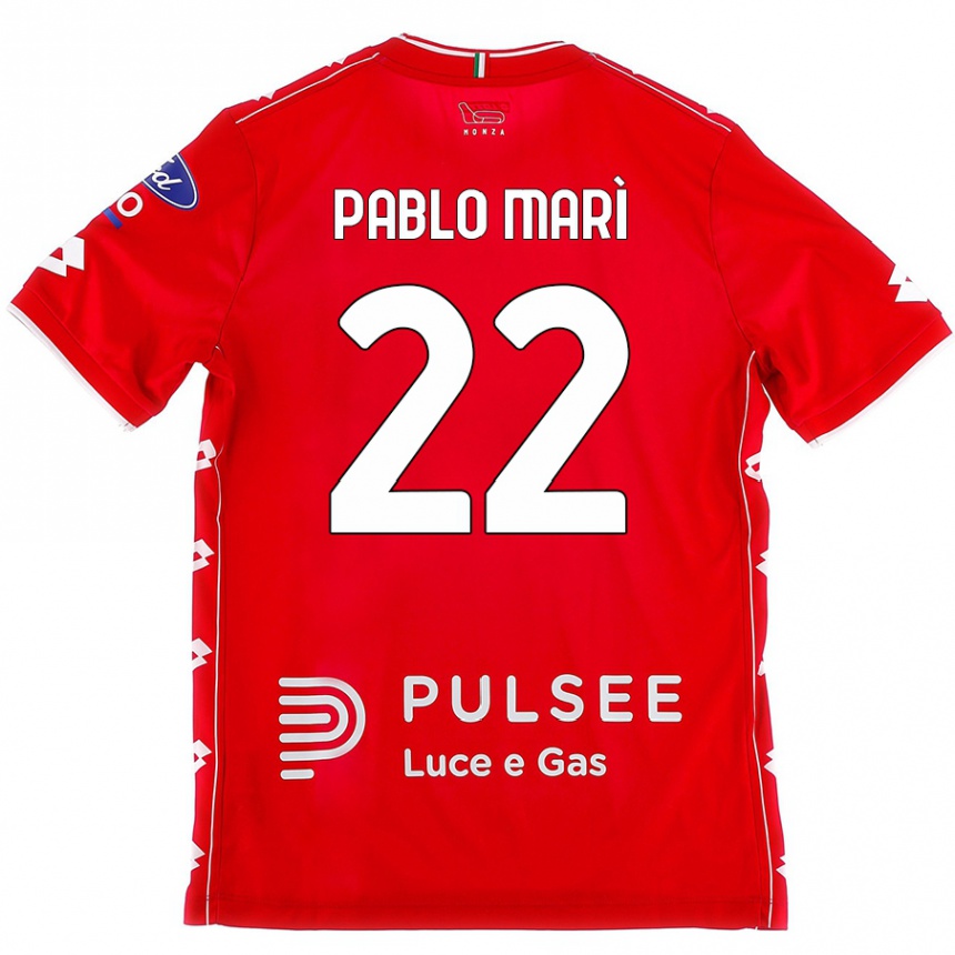 Niño Fútbol Camiseta Pablo Marí #22 Rojo Blanco 1ª Equipación 2024/25