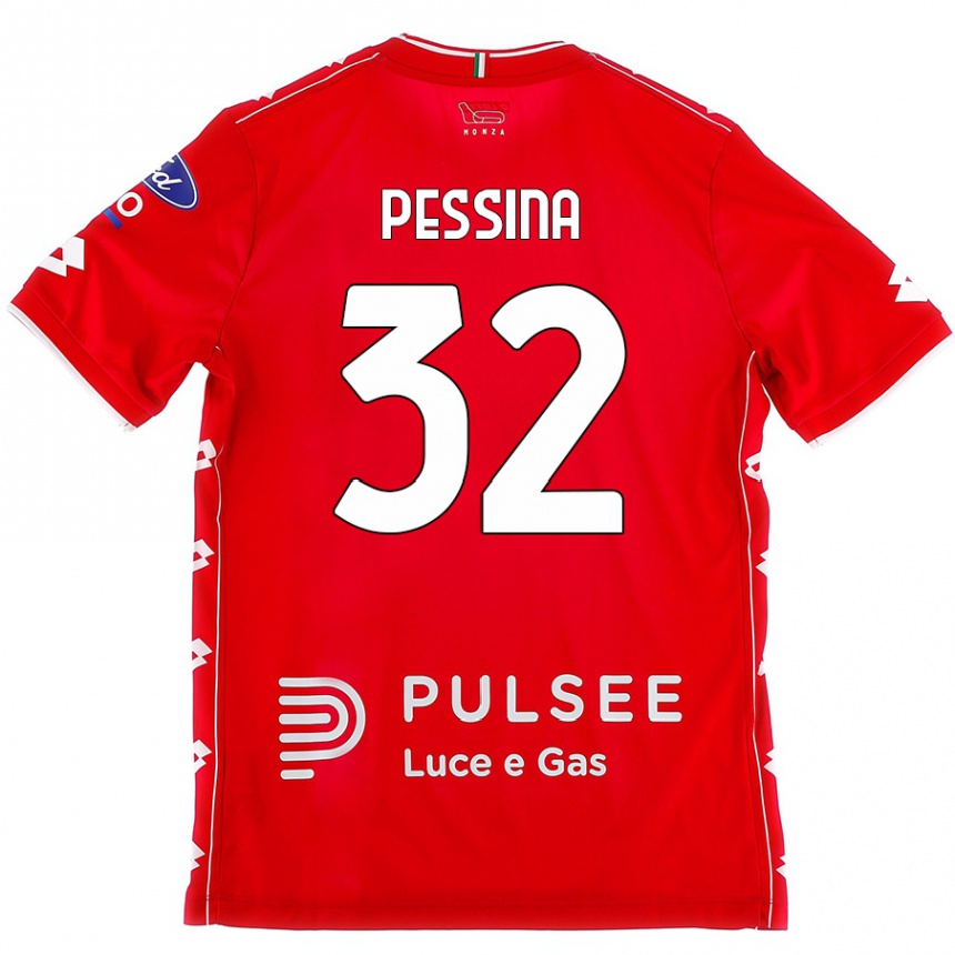 Niño Fútbol Camiseta Matteo Pessina #32 Rojo Blanco 1ª Equipación 2024/25