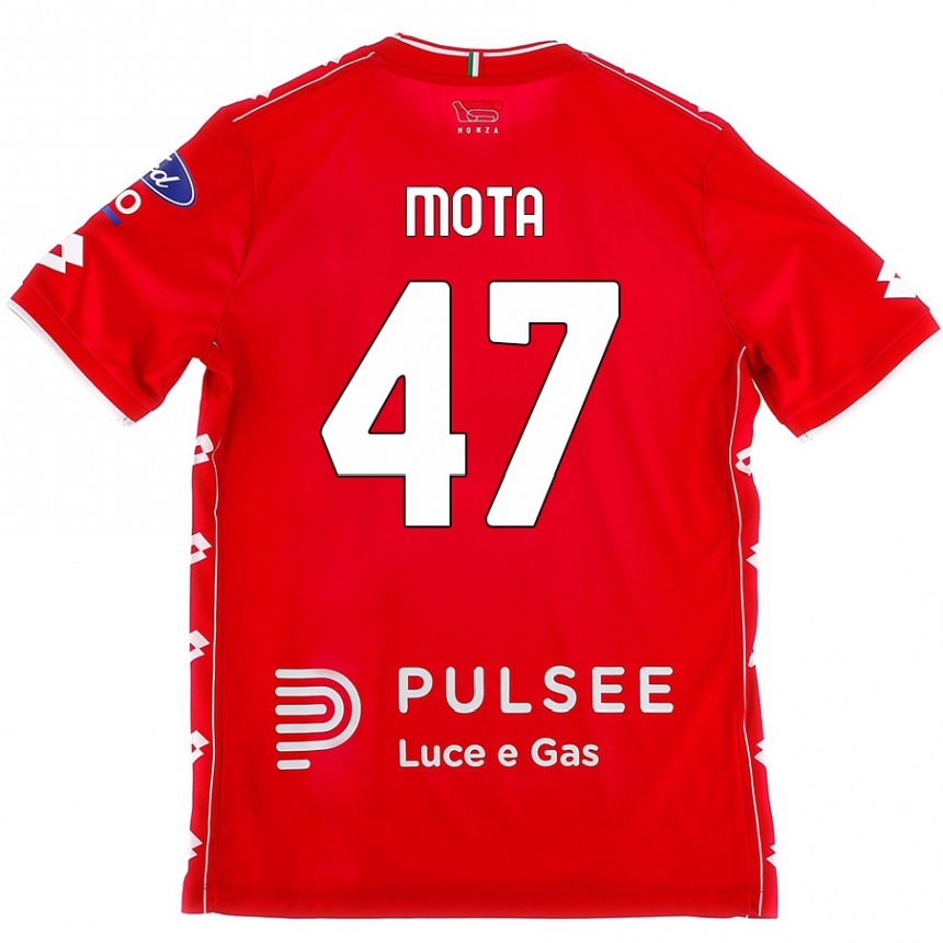 Niño Fútbol Camiseta Dany Mota #47 Rojo Blanco 1ª Equipación 2024/25