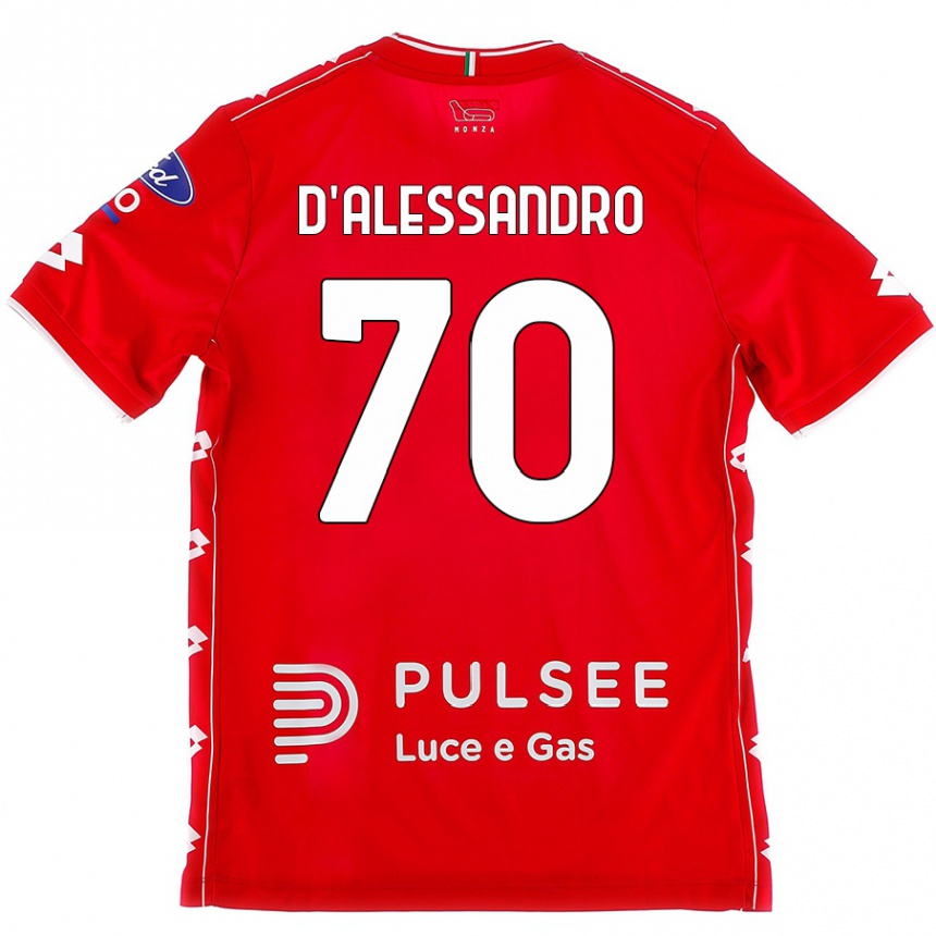 Niño Fútbol Camiseta Marco D'alessandro #70 Rojo Blanco 1ª Equipación 2024/25