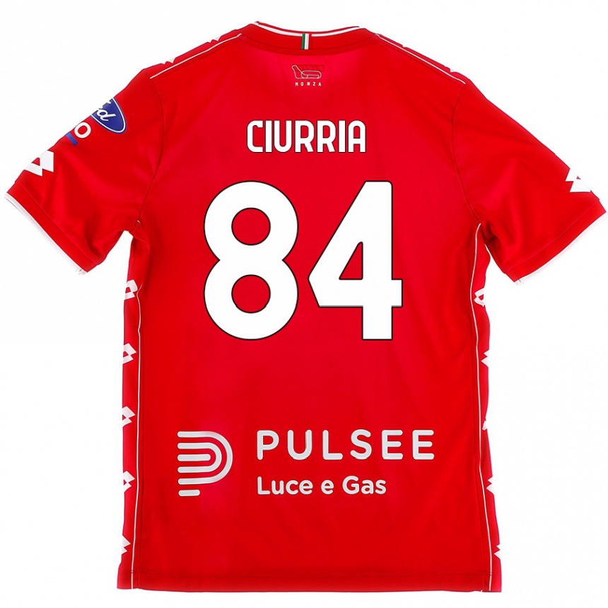 Niño Fútbol Camiseta Patrick Ciurria #84 Rojo Blanco 1ª Equipación 2024/25