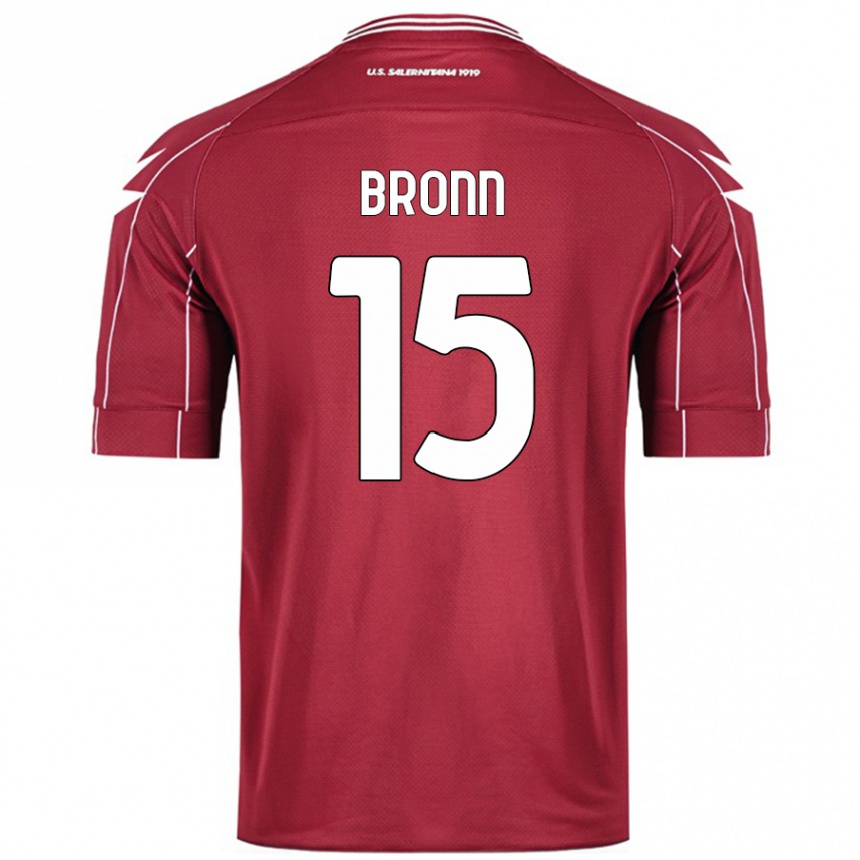 Niño Fútbol Camiseta Dylan Bronn #15 Borgoña 1ª Equipación 2024/25