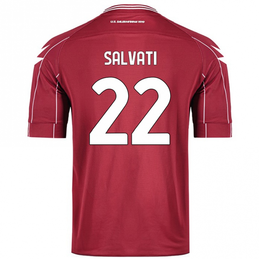 Niño Fútbol Camiseta Gregorio Salvati #22 Borgoña 1ª Equipación 2024/25