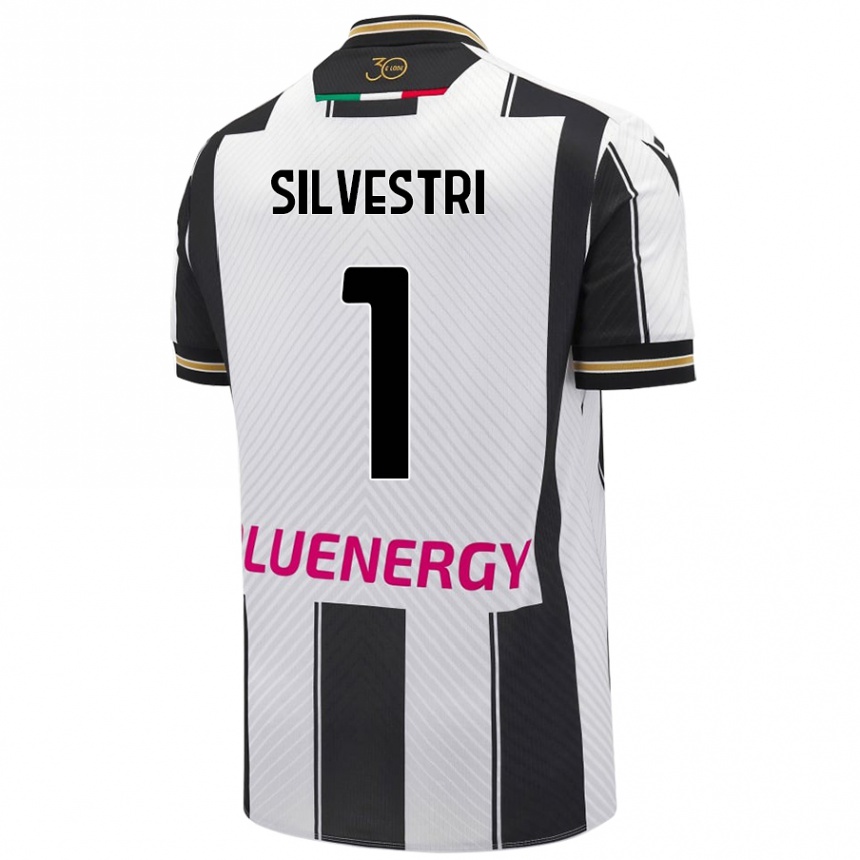 Niño Fútbol Camiseta Marco Silvestri #1 Blanco Negro 1ª Equipación 2024/25