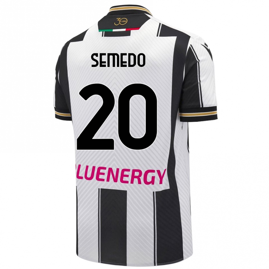 Niño Fútbol Camiseta Vivaldo Semedo #20 Blanco Negro 1ª Equipación 2024/25