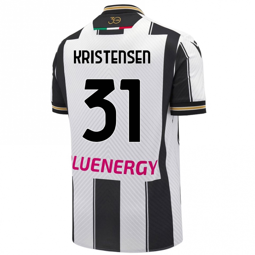 Niño Fútbol Camiseta Thomas Kristensen #31 Blanco Negro 1ª Equipación 2024/25