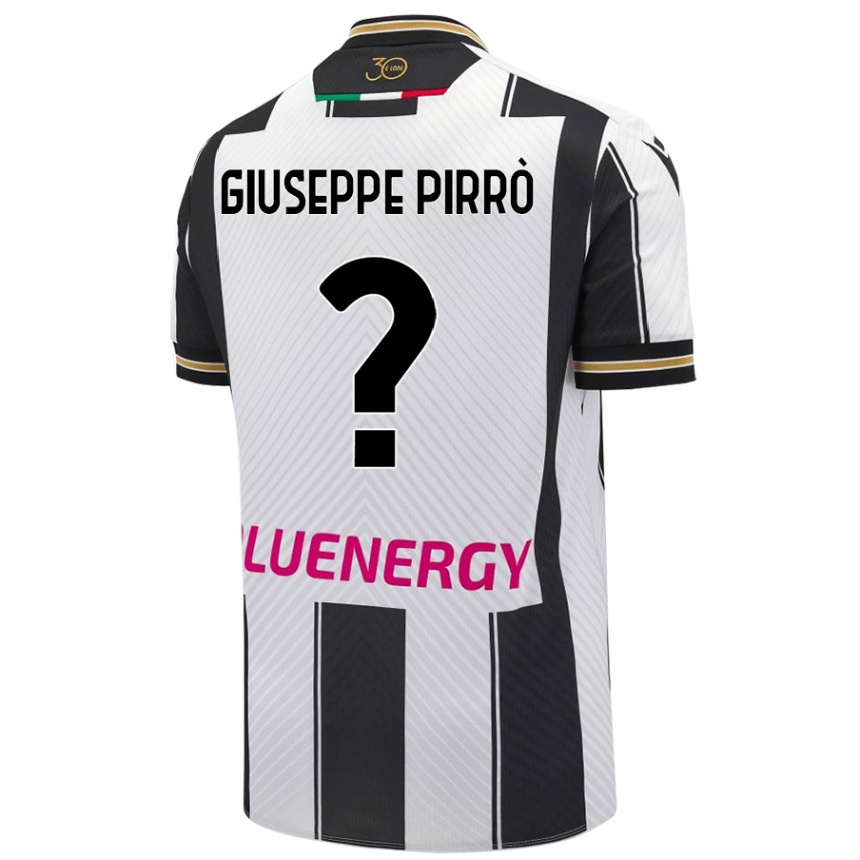 Niño Fútbol Camiseta Marco Giuseppe Pirrò #0 Blanco Negro 1ª Equipación 2024/25