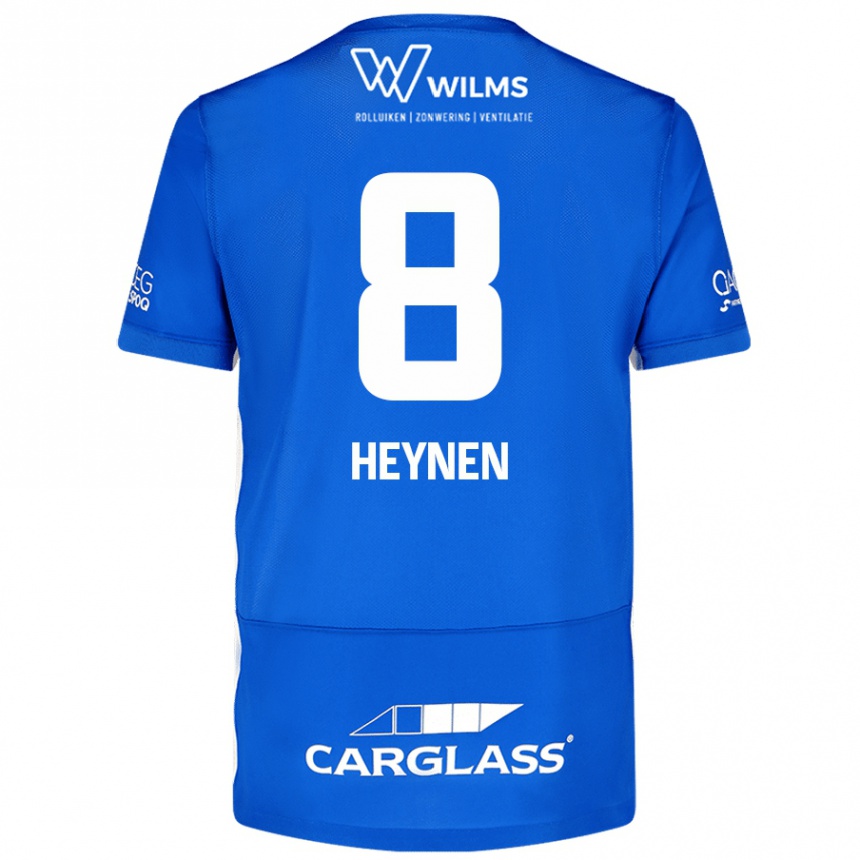 Niño Fútbol Camiseta Bryan Heynen #8 Azul 1ª Equipación 2024/25