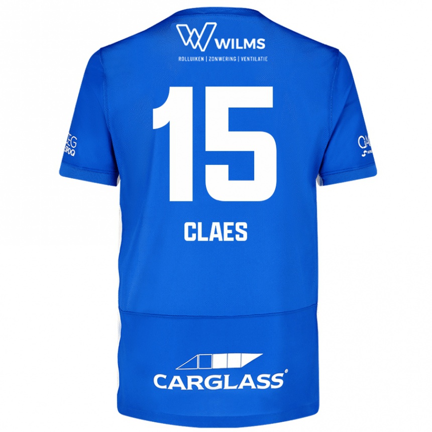 Niño Fútbol Camiseta Thomas Claes #15 Azul 1ª Equipación 2024/25